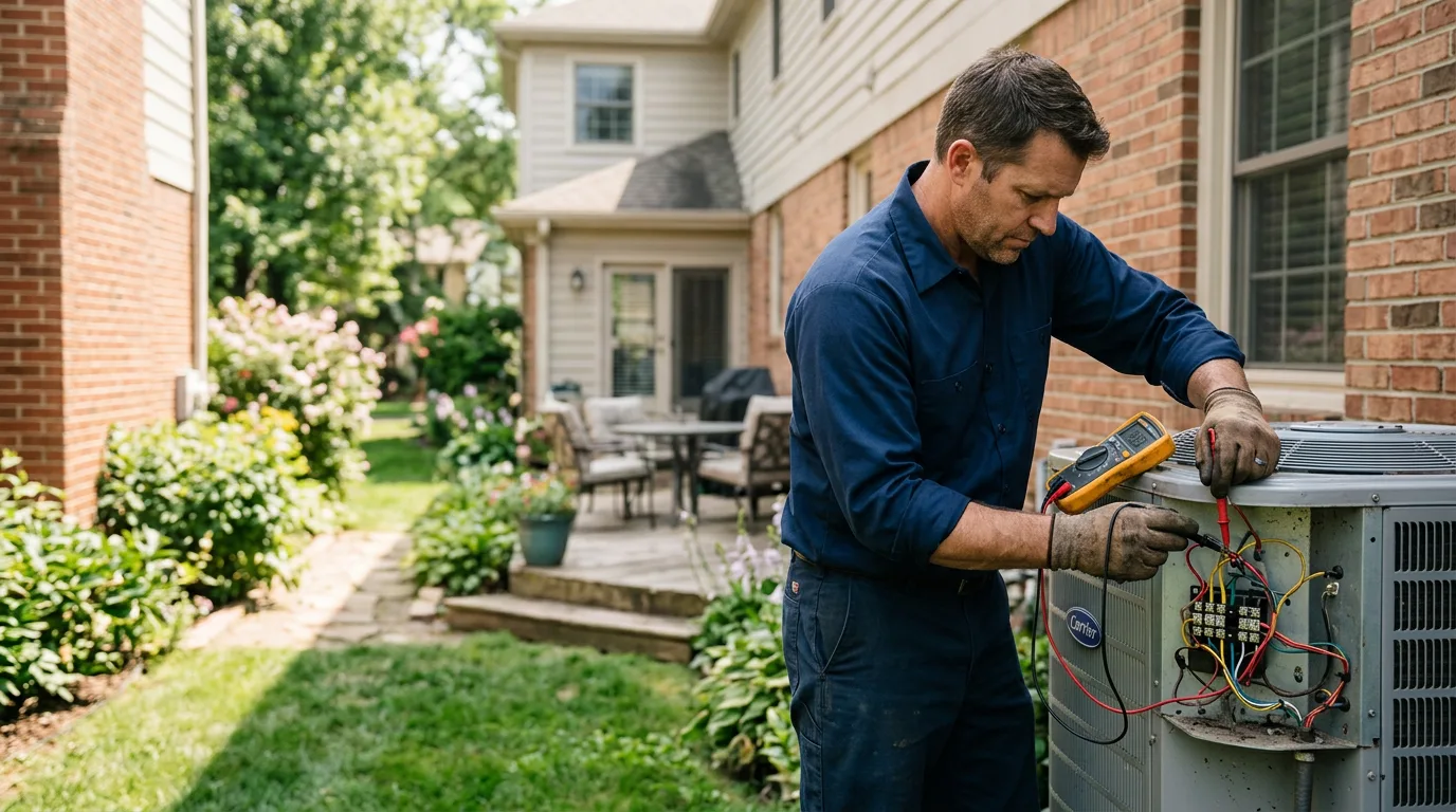 HVAC technician working near Blackstone, VA